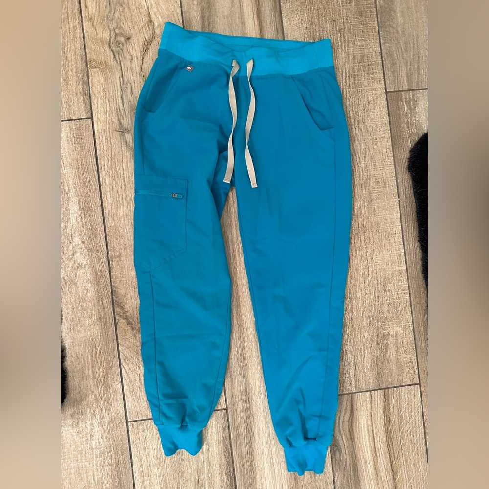 Zamora XS petite teal scrub pants